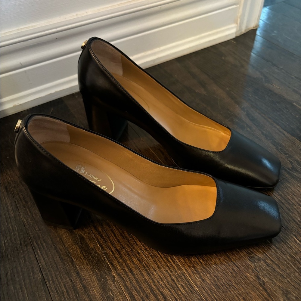 Brown’s block heel